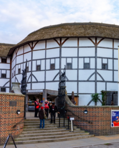 Shakespeare's Globe Theatre on Bankside, London — rebuilt on the original site where the Bard performed