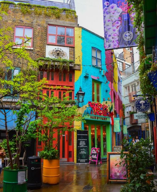 Neal's Yard colourful courtyard in Covent Garden, one of London's best hidden gems