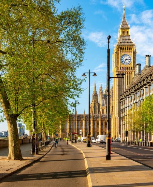 Victoria Embankment along the River Thames, London — a great route for walking through the city