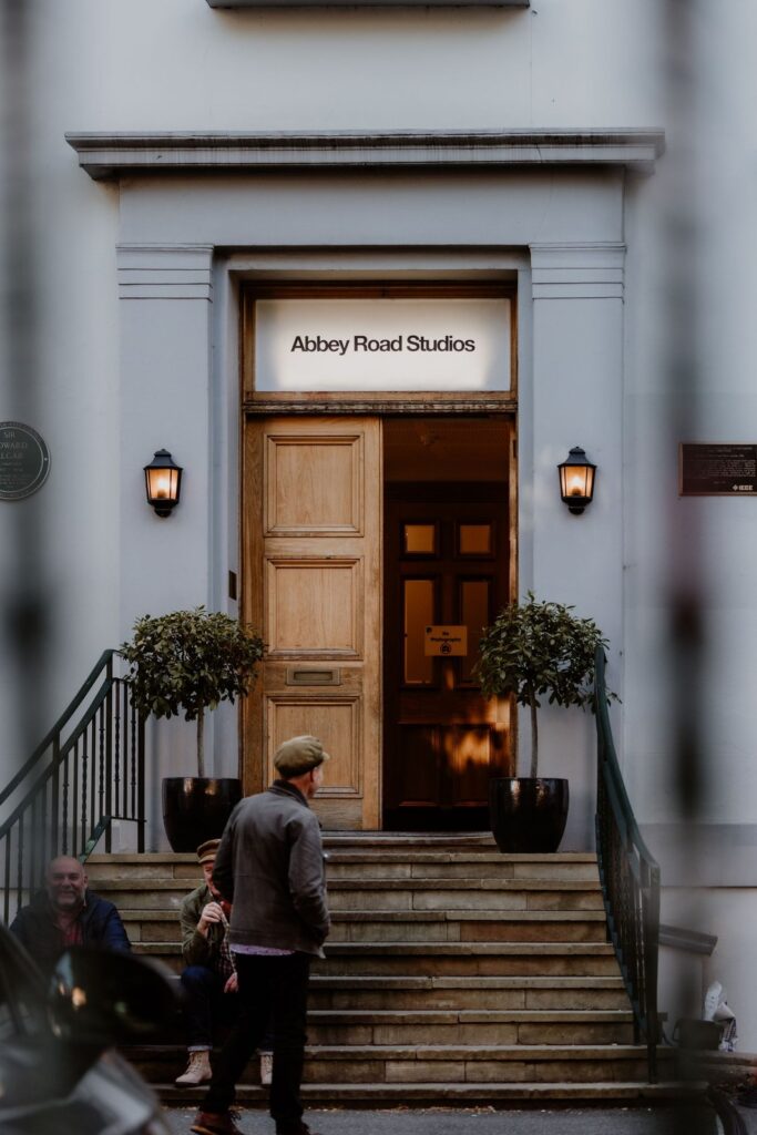 Entrance and front steps of Abbey Road Studios in London