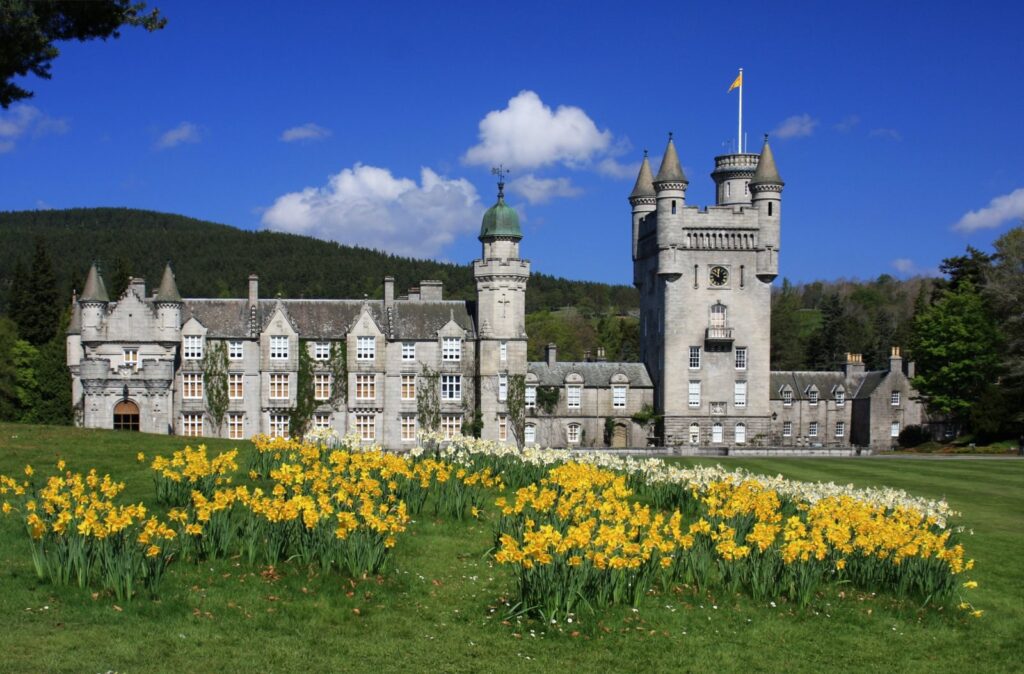 Balmoral Castle with its clock tower