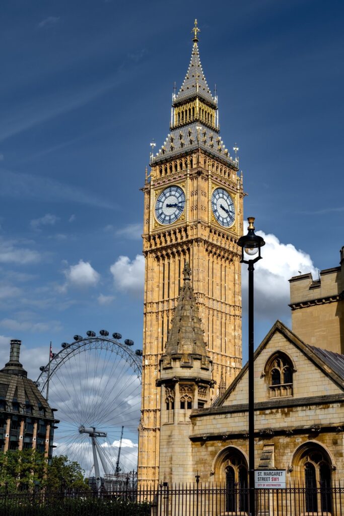 Big Ben rising above St Margaret's Church
