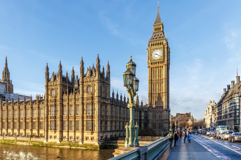 Big Ben and the Houses of Parliament from Westminster Bridge