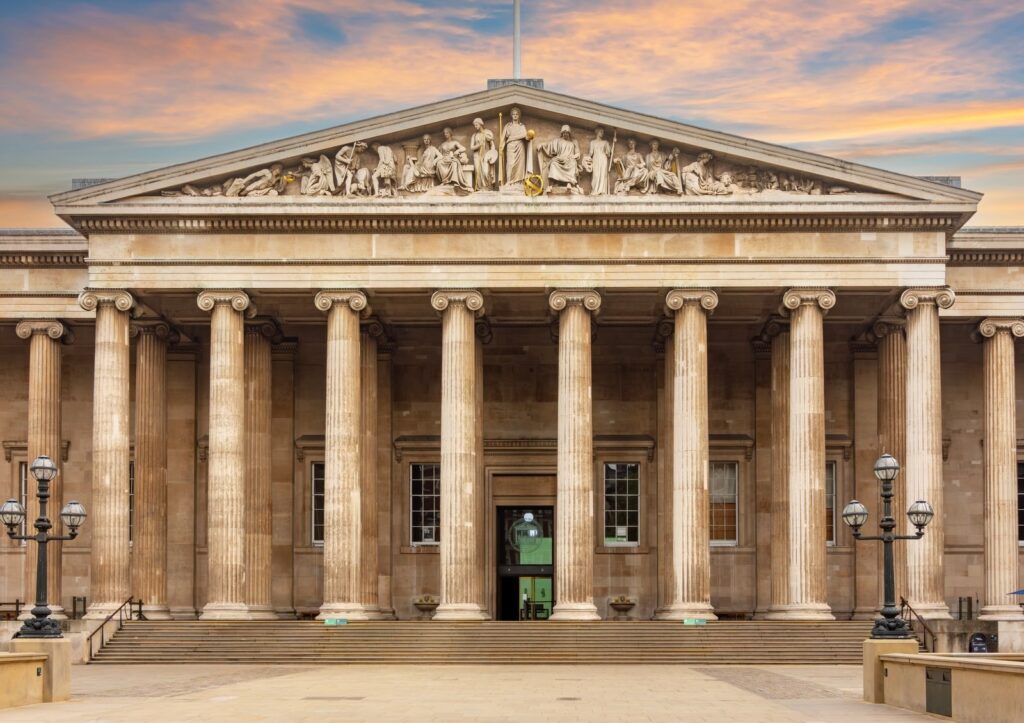 Columned portico of the British Museum
