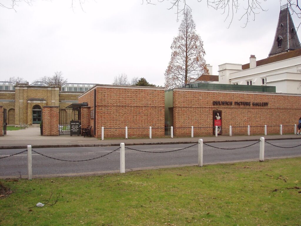 The brick entrance of Dulwich Picture Gallery