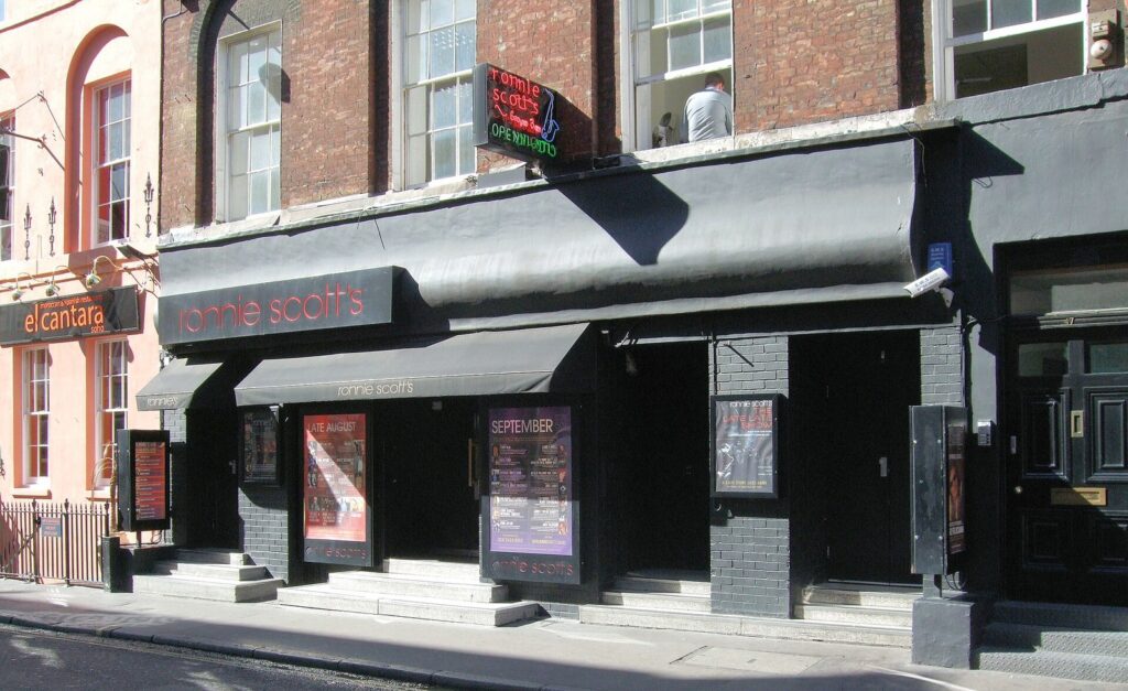 Ronnie Scott's Jazz Club on Frith Street, Soho.