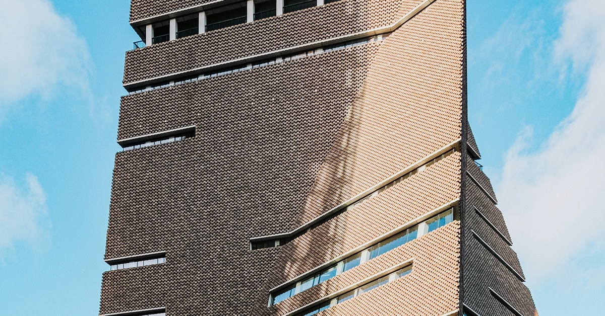 The brick Blavatnik Building at Tate Modern on the South Bank, London