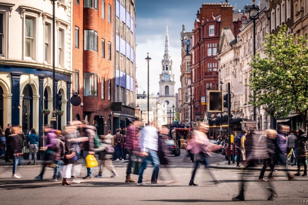 A busy street in London's West End